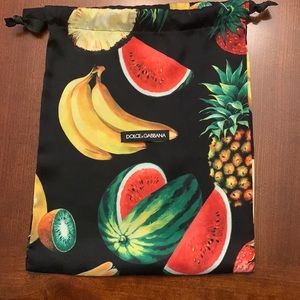 Dolce & Gabbana Silky Fruit Pouch / Cosmetics bag Made in Italy